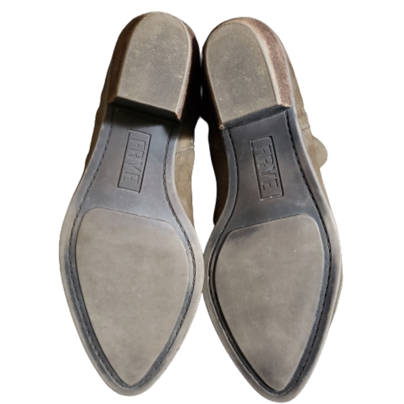 Frye Judy Brown Ankle Boot Side Zippers - Picture 4 of 6